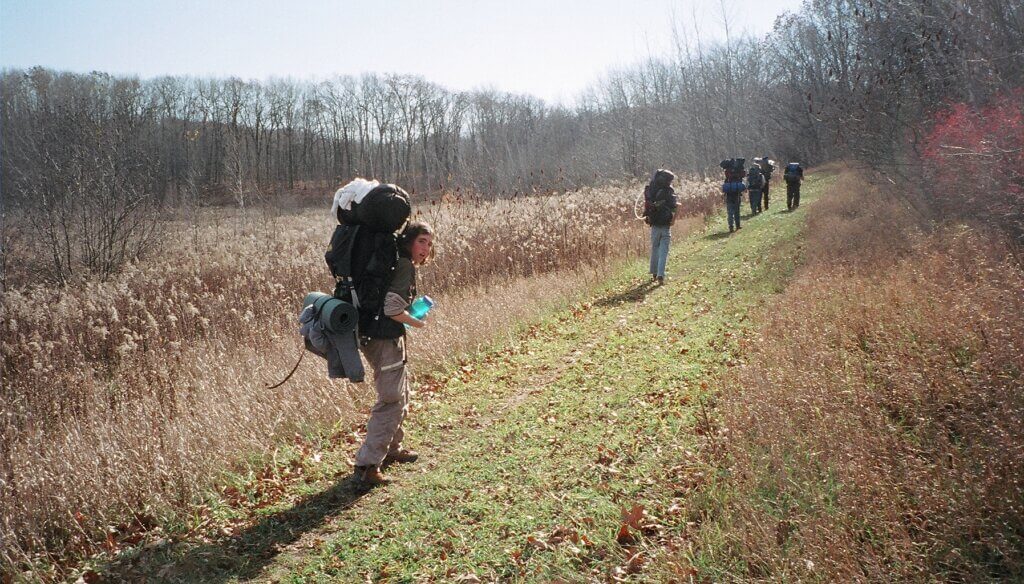 Hikers on the Ice Age Trail, which has benefitted from Knowles-Nelson funding.