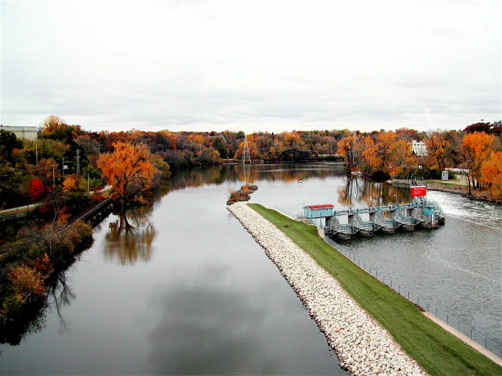 Fox River in Appleton, WI, where a promised Knowles-Nelson grant has been held up.